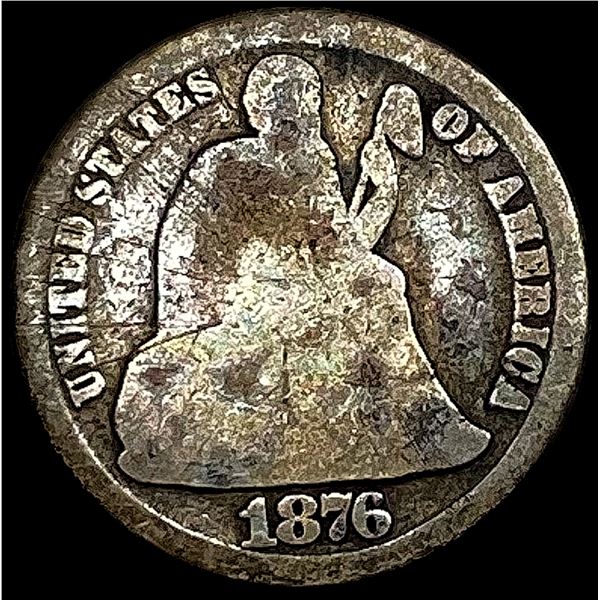 1876-CC Silver Seated Liberty Dime HIGH GRADE