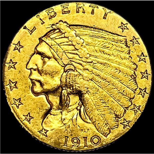 1910 Indian Head Gold $2.50 Quarter Eagle UNCIRCULATED
