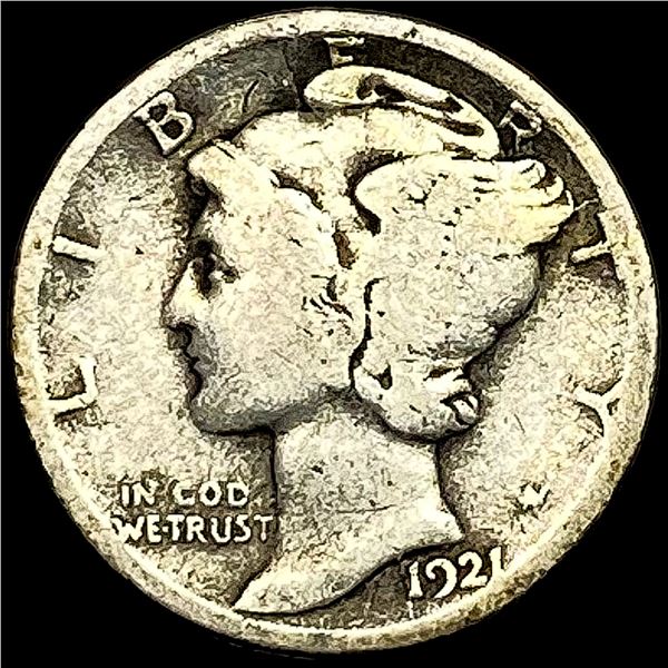 1921 Silver Mercury Dime NICELY CIRCULATED