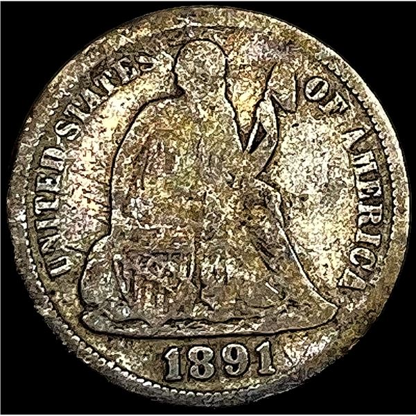 1891 Silver Dime HIGH GRADE