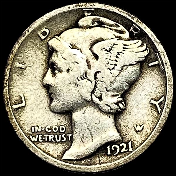1921-D Silver Mercury Dime NICELY CIRCULATED
