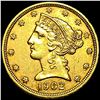 Image 1 : 1902 Liberty Head Half Eagle $5 Gold UNCIRCULATED