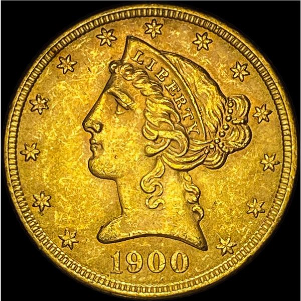 1900 Liberty Head Half Eagle $5 Gold UNCIRCULATED