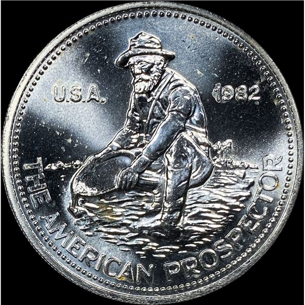 1982 Silver Engelhard Prospector Round UNCIRCULATED
