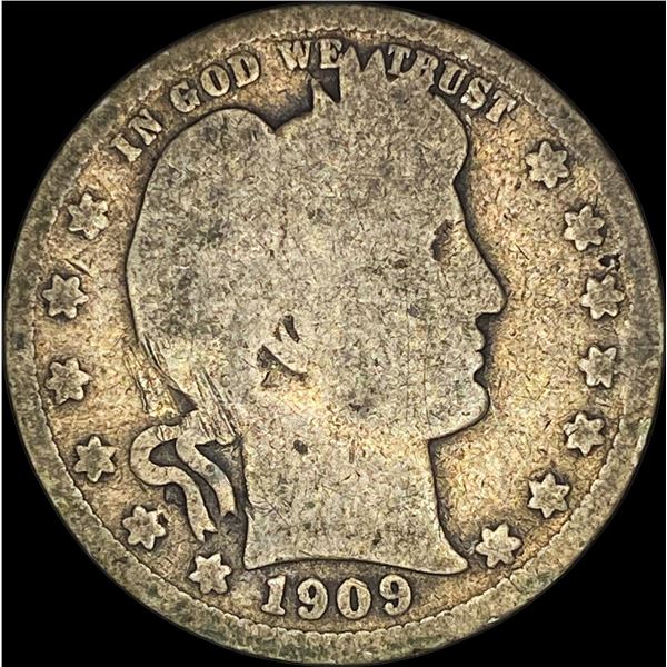 1909 Barber Silver Quarter NICELY CIRCULATED