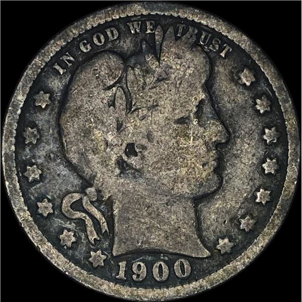 1900 Barber Silver Quarter NICELY CIRCULATED