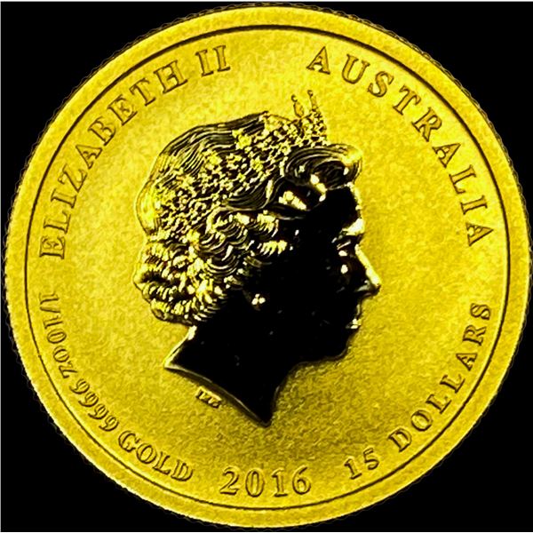 2016 1/10 oz Gold 15 Dollars Australia GEM PROOF