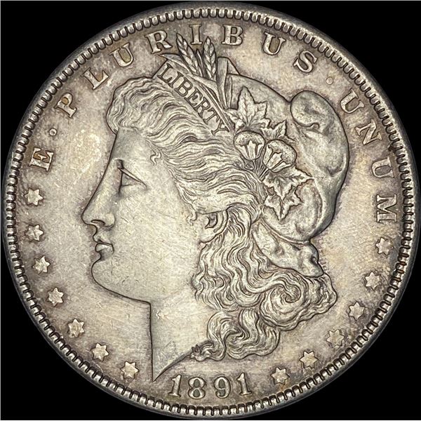 1891 Silver Morgan Dollar CLOSELY UNCIRCULATED