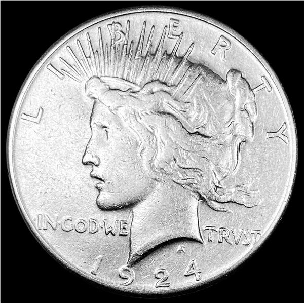1924 Silver Peace Dollar CHOICE AU