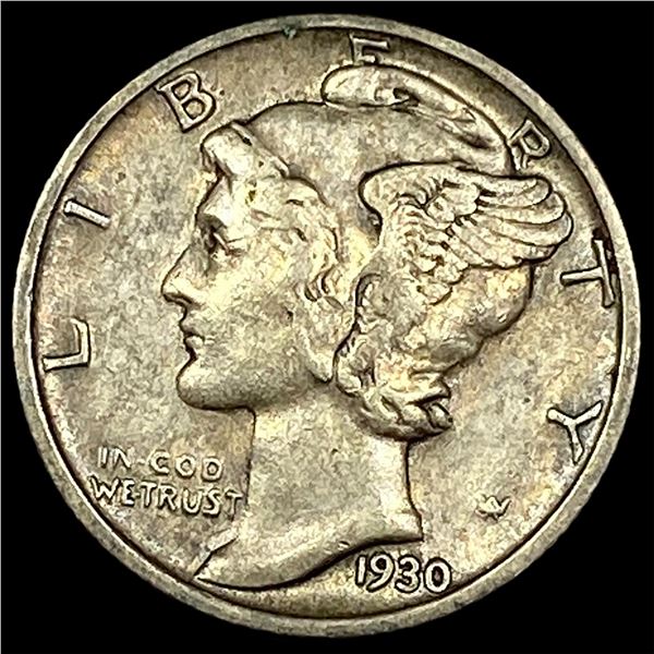1930-S Silver Mercury Dime NEARLY UNCIRCULATED