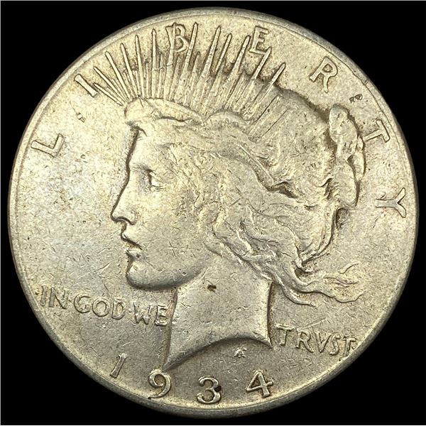 1934 Silver Peace Dollar LIGHTLY CIRCULATED