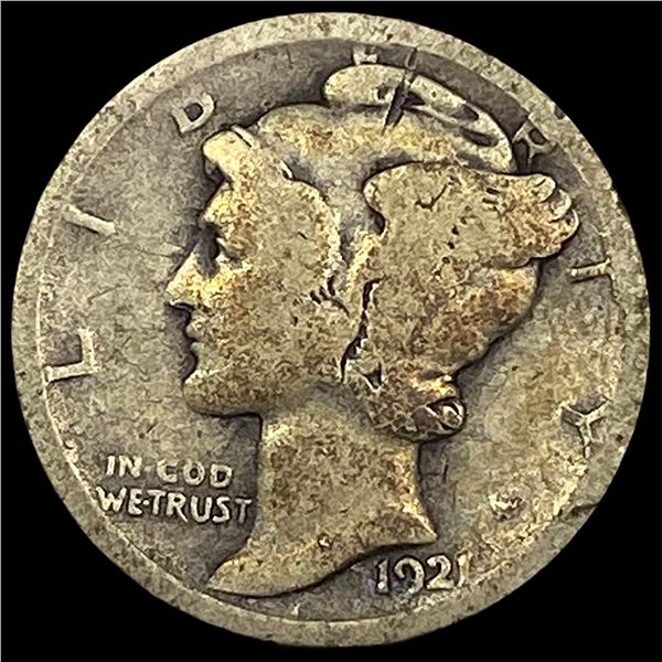 1921-D Silver Mercury Dime NICELY CIRCULATED