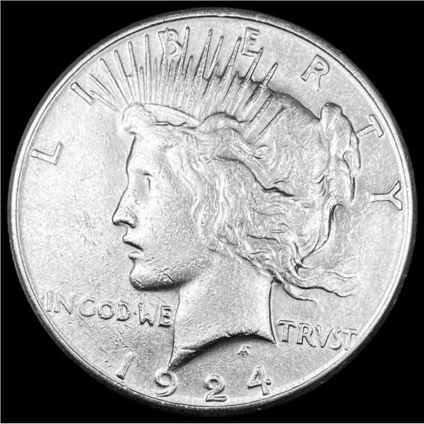 1924-S Silver Peace Dollar CHOICE AU