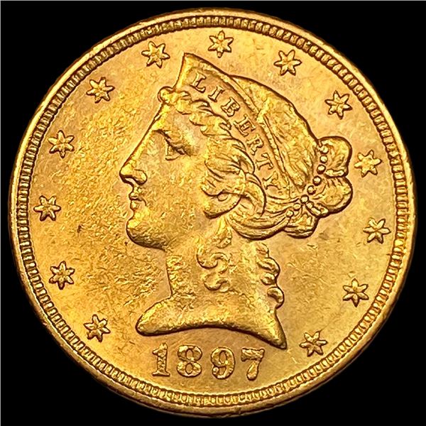 1897 Liberty Head Half Eagle $5 Gold UNCIRCULATED