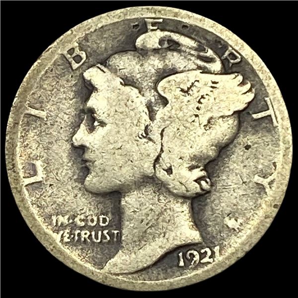 1921 Silver Mercury Dime NICELY CIRCULATED
