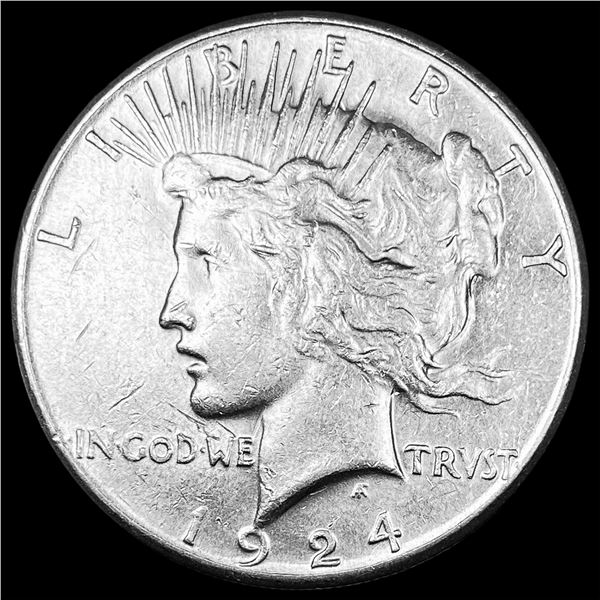 1924 Silver Peace Dollar CHOICE AU
