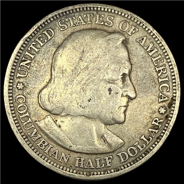 1893 Silver Columbian Half Dollar LIGHTLY CIRCULATED