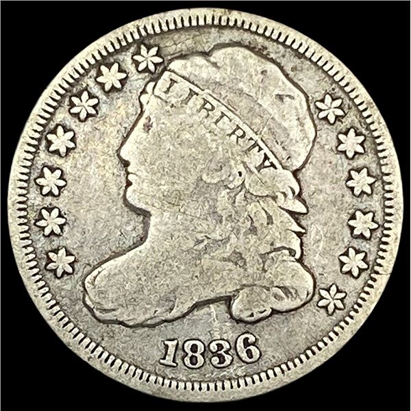 1836 Capped Bust Dime NICELY CIRCULATED