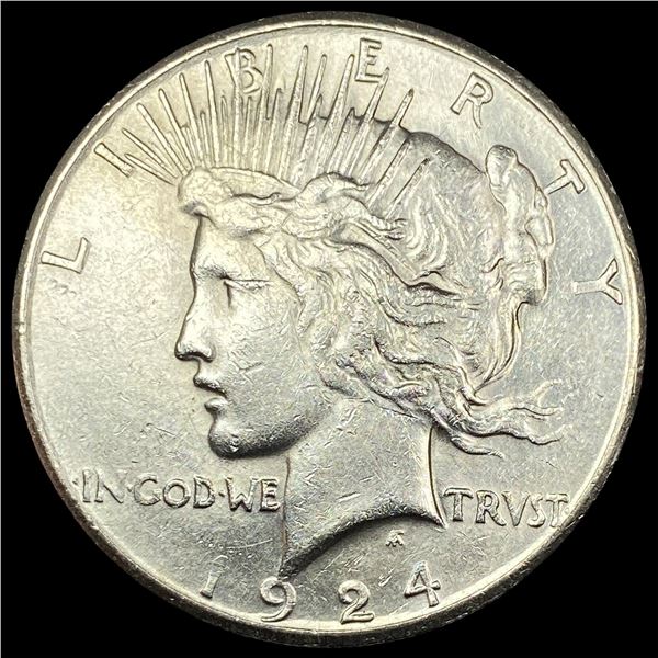 1924 Silver Peace Dollar CHOICE AU