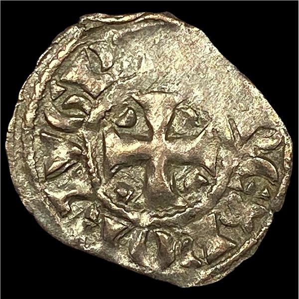 1261-1325 Portugal Crusades Dinis I Silver Dinero NEARLY UNCIRCULATED