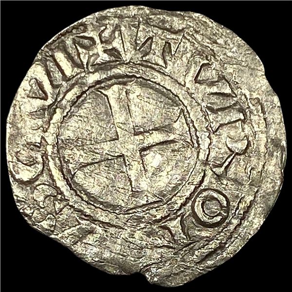 1150-1200 France Crusades St. Martin Silver Denier NEARLY UNCIRCULATED