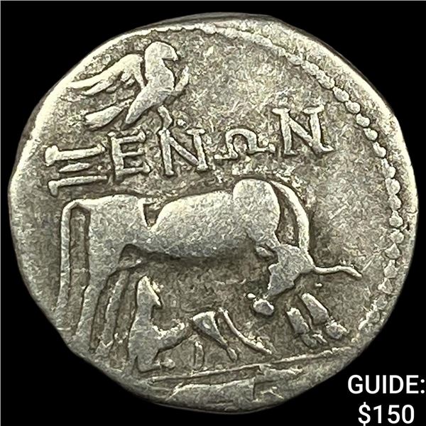 206-167/98 BC Illyria Silver Drachm NEARLY UNCIRCULATED