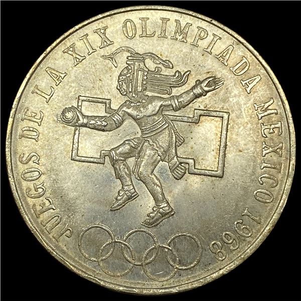 1968 Mexico Silver 25 Pesos UNCIRCULATED