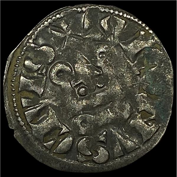 1297-1301AD Frankish Greece Crusades Silver Denier NEARLY UNCIRCULATED