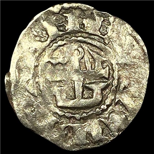 1100's France Crusades Anjou Silver Denier NEARLY UNCIRCULATED