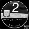 Image 1 : 2001 Isreal Silver 2 Sheqalim CHOICE PROOF