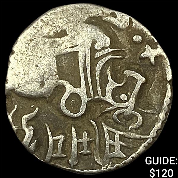 700-1000 AD India Rajput Silver Jital NEARLY UNCIRCULATED