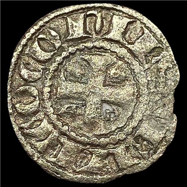1100's France Crusades Anjou Silver Denier NEARLY UNCIRCULATED