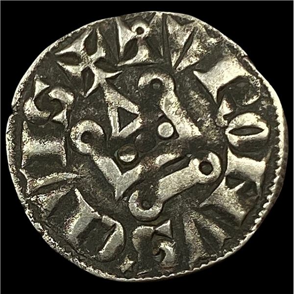 1297-1301 AD Frankish Greece Crusades Silver Denier NEARLY UNCIRCULATED