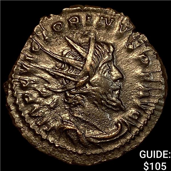 Romano-Gallic Victorinus 269-271 BI Dbl Denarius CHOICE AU