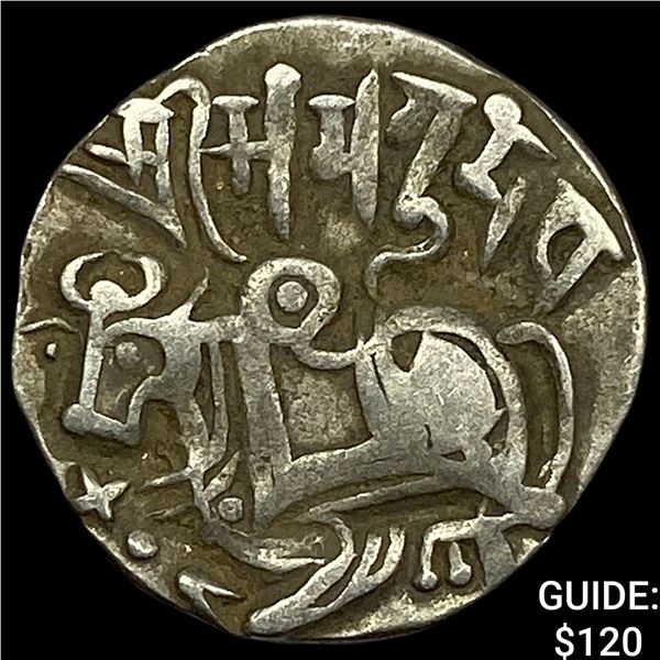 700-1000 AD India Rajput Silver Jital NEARLY UNCIRCULATED