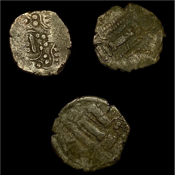 [3]780-980 AD Pratihara Empire Silver Drachm NEARLY UNCIRCULATED