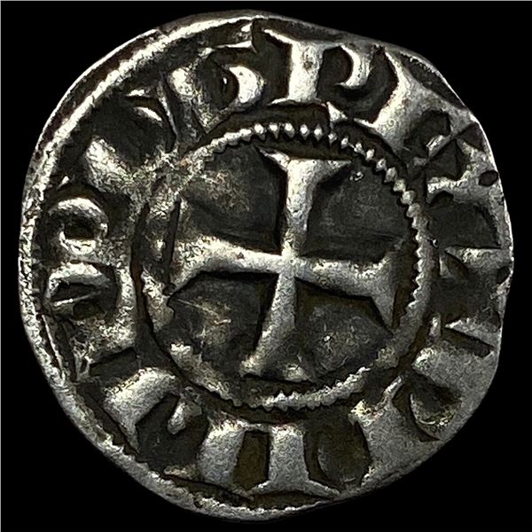 1297-1301 AD Frankish Greece Silver Denier NEARLY UNCIRCULATED