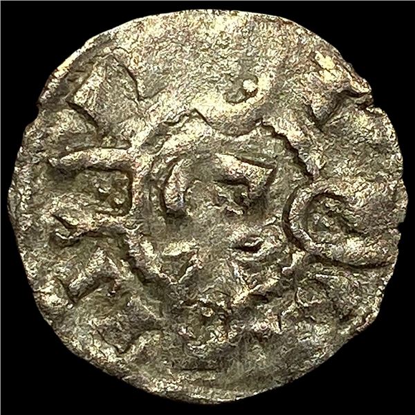 1261-1325 Portugal Crusades Dinis I Silver Dinero NEARLY UNCIRCULATED