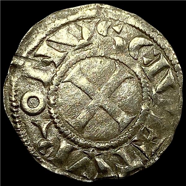 1150-1200 France Crusades St. Martin Silver Denier NEARLY UNCIRCULATED