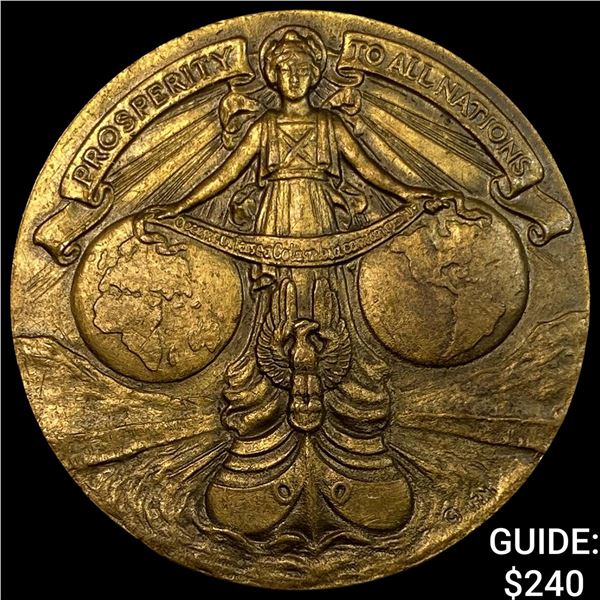 1914 Panama Canal Opening Medal NEARLY UNCIRCULATED