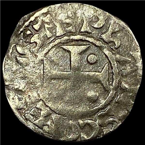 1150-1200 France Abbey of St Martin Silver Denier NEARLY UNCIRCULATED