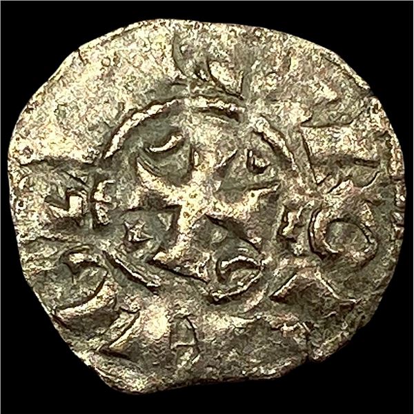 1261-1325 Portugal Crusades Dinis I Silver Dinero NEARLY UNCIRCULATED