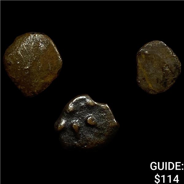 [3 Coins] Luke 21:1-4 103-76 BC Widow's Mite NEARLY UNCIRCULATED