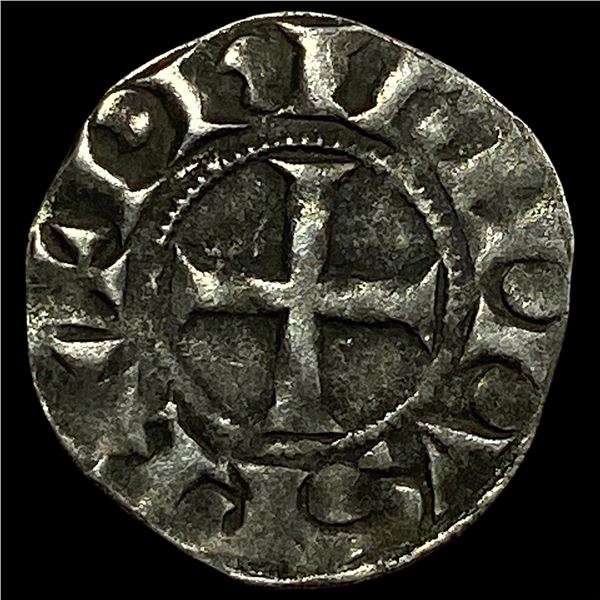 1297-1301 AD Frankish Greece Silver Denier NEARLY UNCIRCULATED