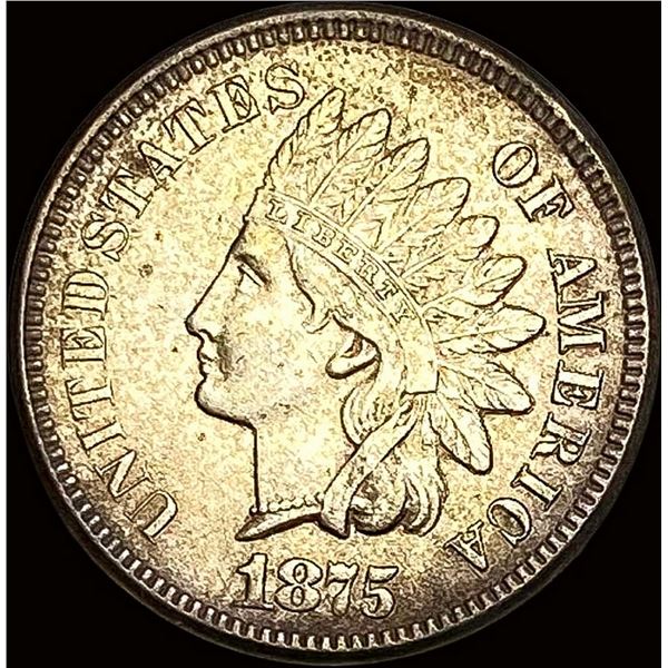 1875 Indian Head Cent CHOICE AU