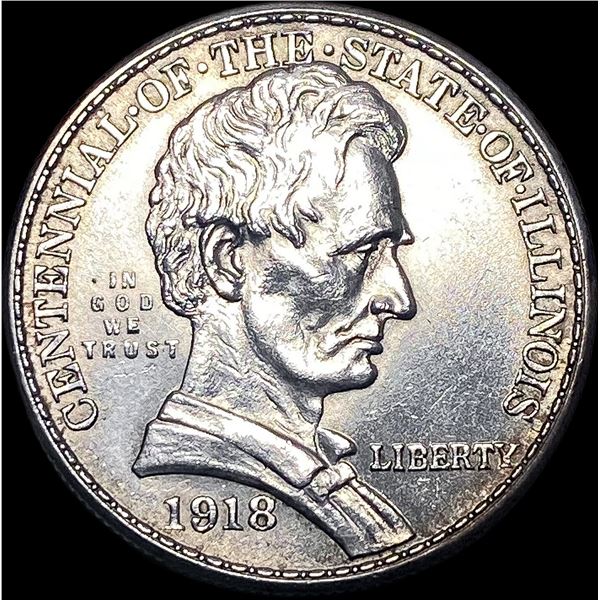1918 Silver Illinois Half Dollar UNCIRCULATED