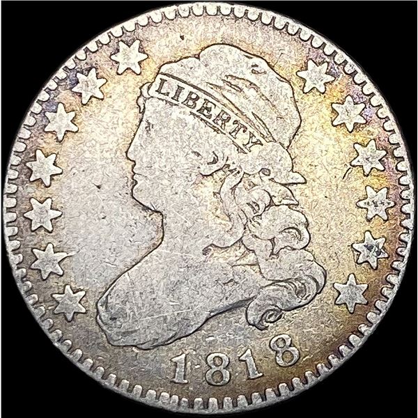 1818 Capped Bust Silver Quarter LIGHTLY  CIRCULATED