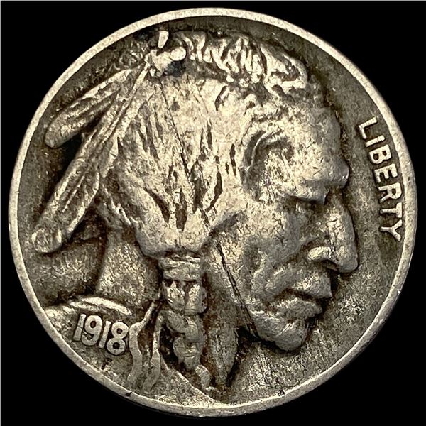 1918-D Buffalo Nickel NEARLY UNCIRCULATED