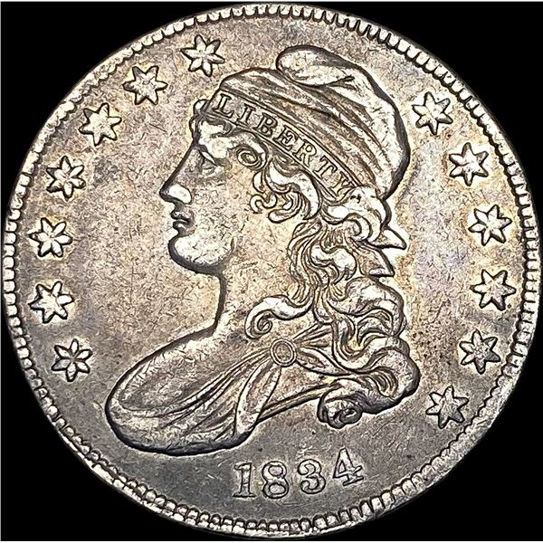 1834 Capped Bust Half Dollar NEARLY  UNCIRCULATED