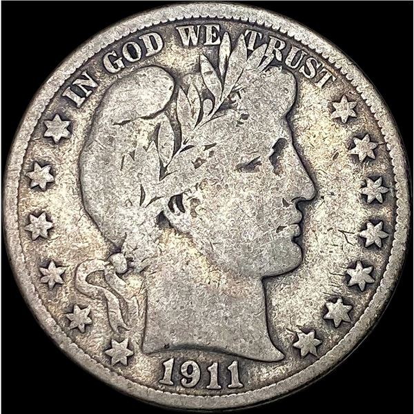 1911-S Silver Barber Half Dollar NICELY  CIRCULATED